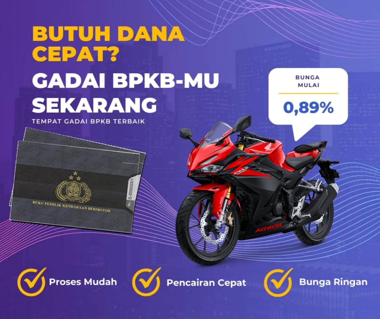 Pinjaman Dana Jaminan Bpkb Motor Honda Cbr 150 R Dapat Pinjaman Berapa? Seperti Ini Simulasinya